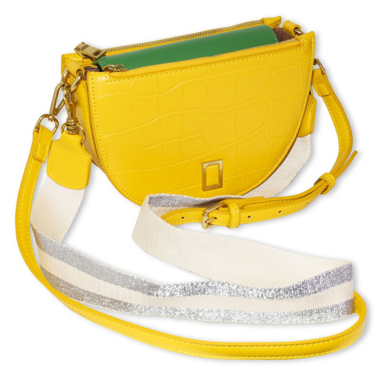 Сумка женская желтая 21,5х14,5 экокожа (L8192 yellow)