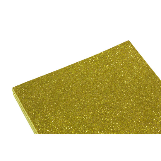 Фоамиран 1,8мм желтый  с глиттером (10листов)) Желтый Unison (7941)