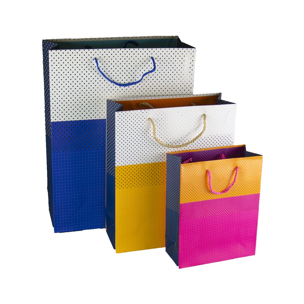 Пакет подарочный 210гр, 26 x 32 x 10см (12шт/уп) Разноцветный Unison (YM 8004-M)