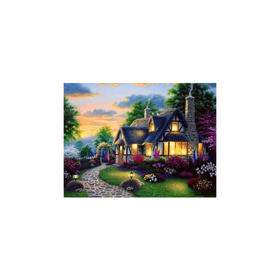 Алмазная мозаика   по номерам 30 х 40см "Весенний вечер" Разноцветный Unison (GLD60669)