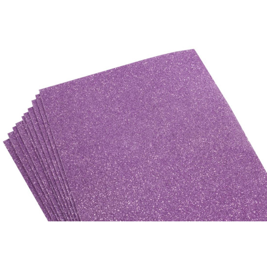 Фоаміран з глітером 2мм,  10 аркушів 20х30 - бузьковий (8959)