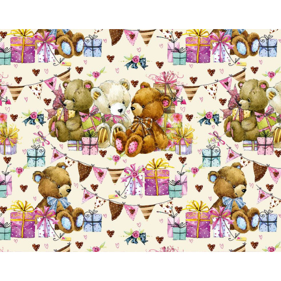 Бумага упаковочная мелованная 80г 10 листов - 100 х 70см Разноцветный Unison (PVM10-32)