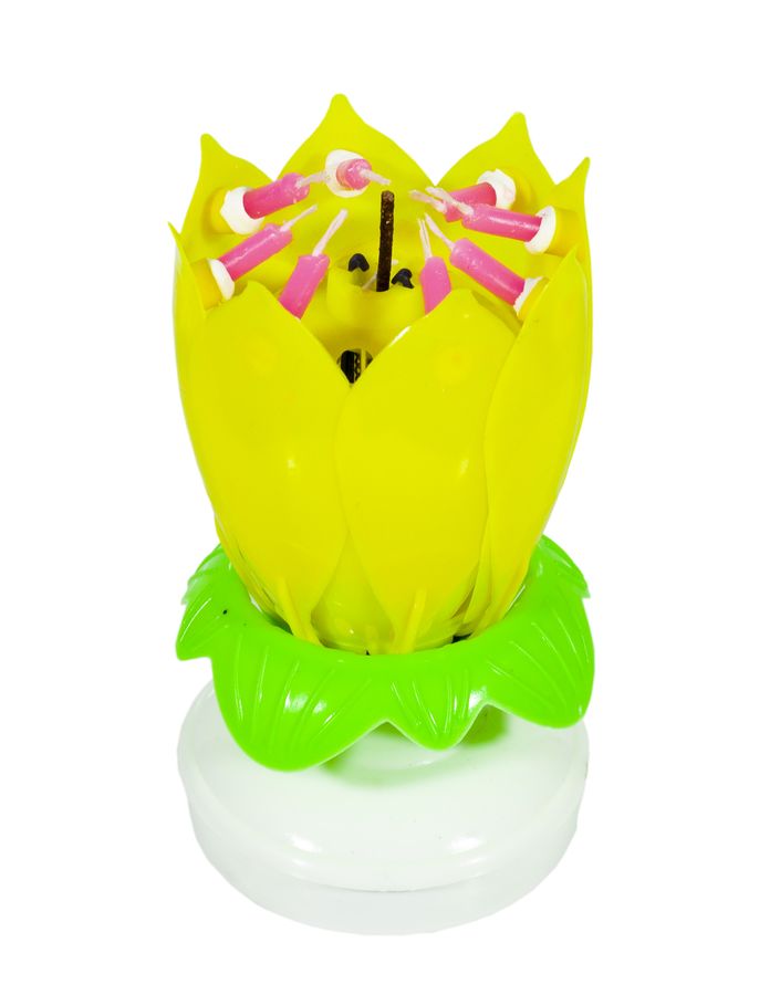 Свеча для торта "Flower Candle" музыкальная (6737)