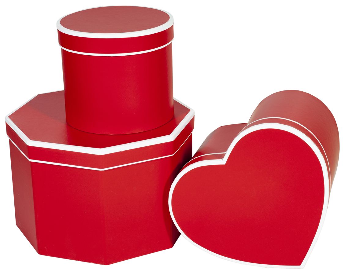 Подарочная коробка восьмигранник, сердце и круглая, Unison,  912-11-1 (912-11-1)