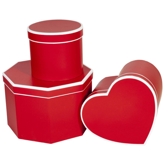 Подарочная коробка восьмигранник, сердце и круглая, Unison,  912-11-1 (912-11-1)