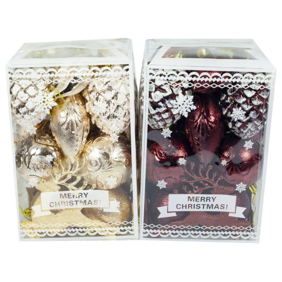 Набор ел. шаров "Олень" 24шт, микс размер, PVCкоробка, mix Unison (22LE)