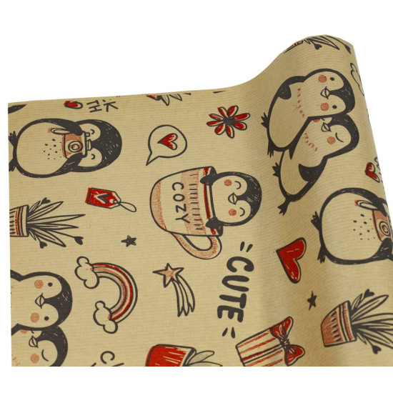 Бумага упаковочная крафт-двосторонний 0,7 х 7м Разноцветный Unison (Пт 864.8)