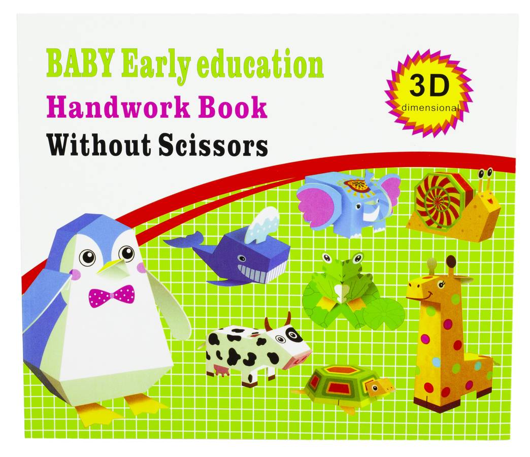 Н-р д/творч. "Собери 3 D-аппликац.-КНИЖКА" б/клея,б/ножниц,12л.6вид.(4 (6001)