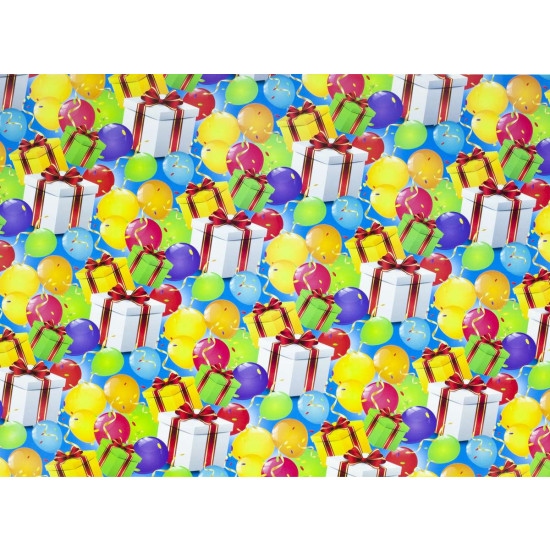 Бумага упаковочная мелованная 80г 10 листов - 100 х 70см Разноцветный Unison (PVM10-106)