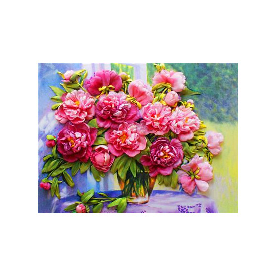 Картина по номерам "Пиония" 40*50см,крас.-акрил,кисть-3шт. (RA3529)