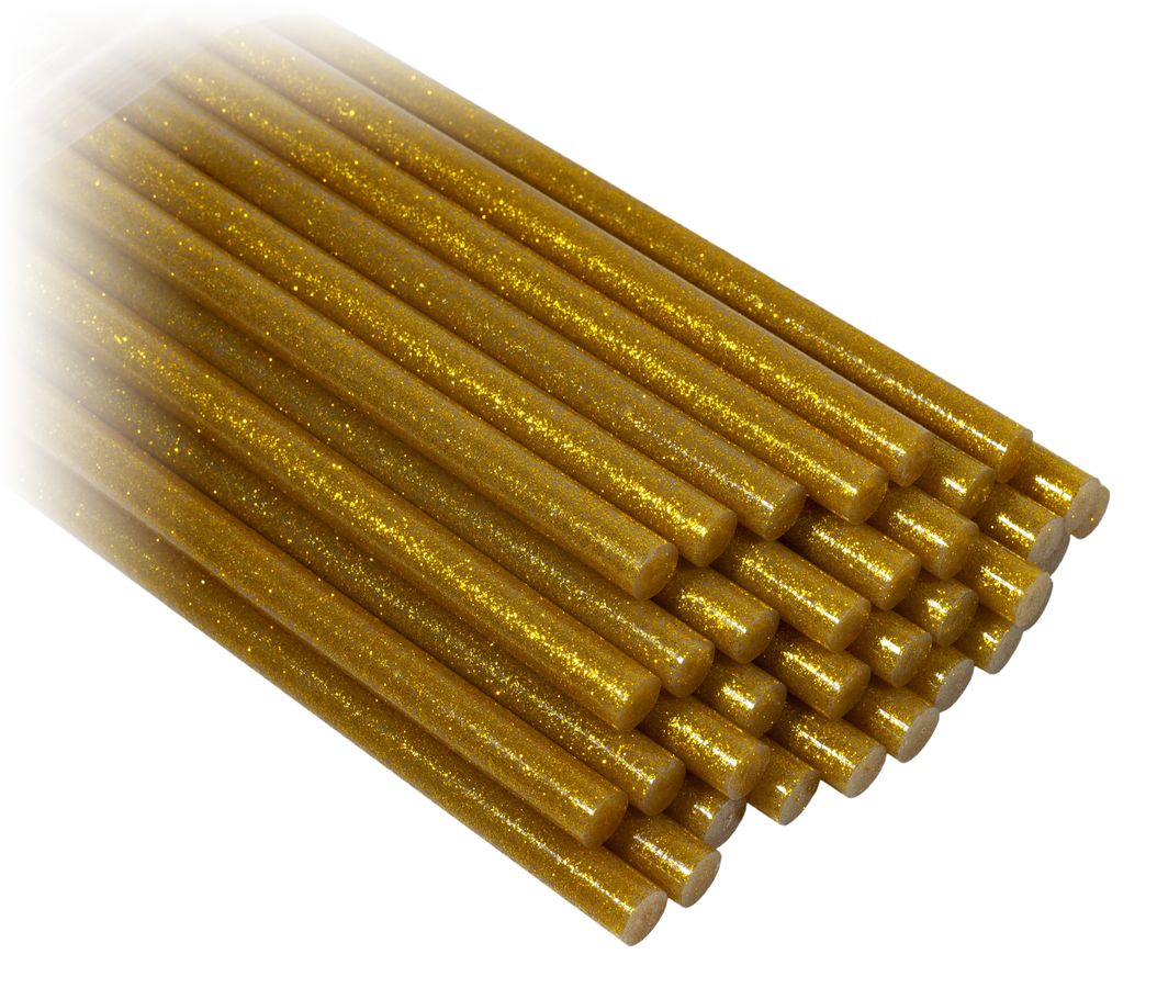 Термоклей с глиттером 11мм х 30см 1 кг Золотой Unison (CST11 gold)