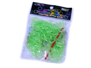 Зеленые резинки для плетения светящиеся (Нт 112.5)