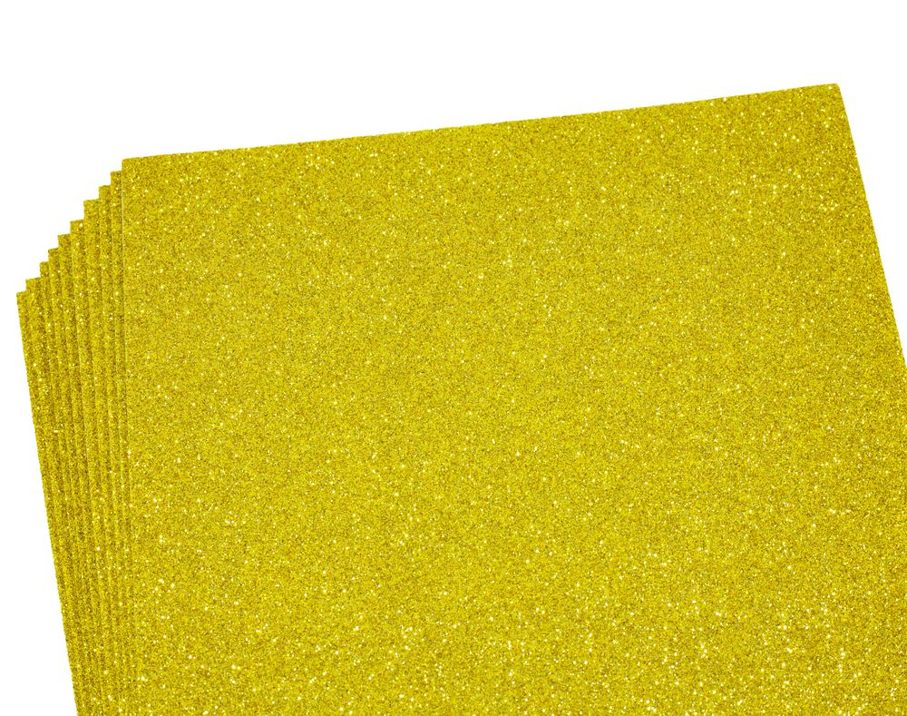 Фоамиран 1,7мм золотой  с глиттером -10листов- самоклейка, 17GLKA4-004 (17GLKA4-004)