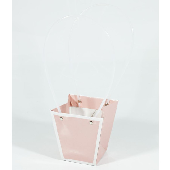 Подарункові пакети-сумки p з білою оконтовкою, ручка пластик, 8х12.5х7см, light purple (BCD081207 -light purple)