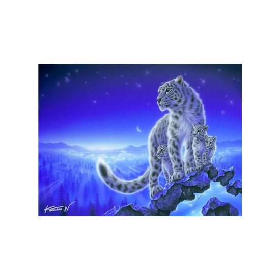 Картина за номерами "Снігові барси"40 * 50см, крас.-акрил, кисть-3шт. (RA3765)