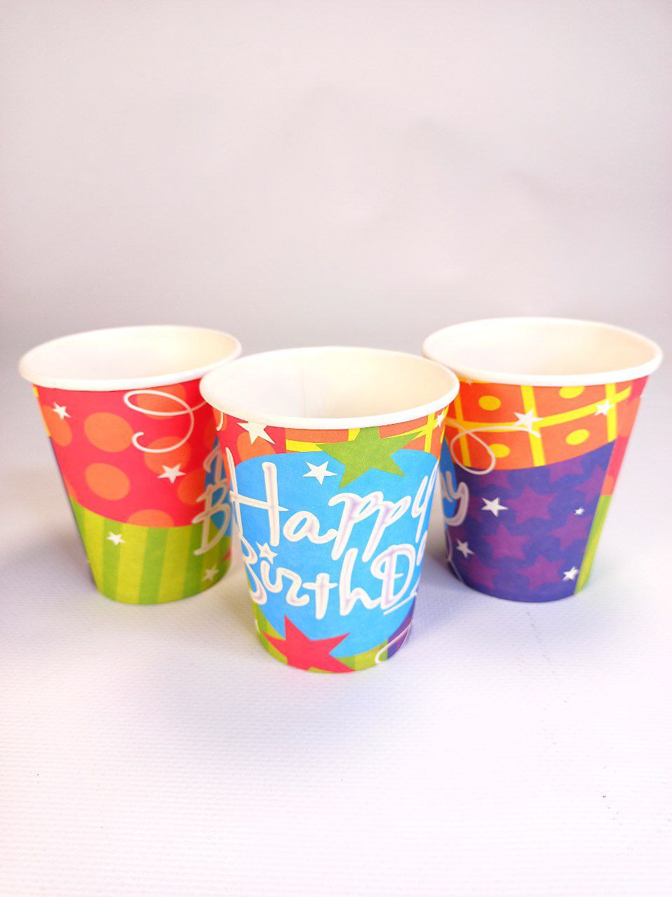 Стаканы картонные "Happy birthday", 10шт/уп Разноцветный Unison (7500-9)