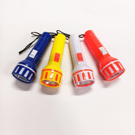 Фонарик ручной пластиковый 10,5см 4 цвета (R-8)