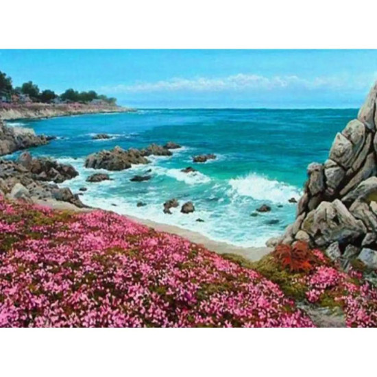 Картина по номерам "Берег моря" 40*50см,крас.-акрил,кисть-3ш Разноцветный Unison (6018EOTG_B)