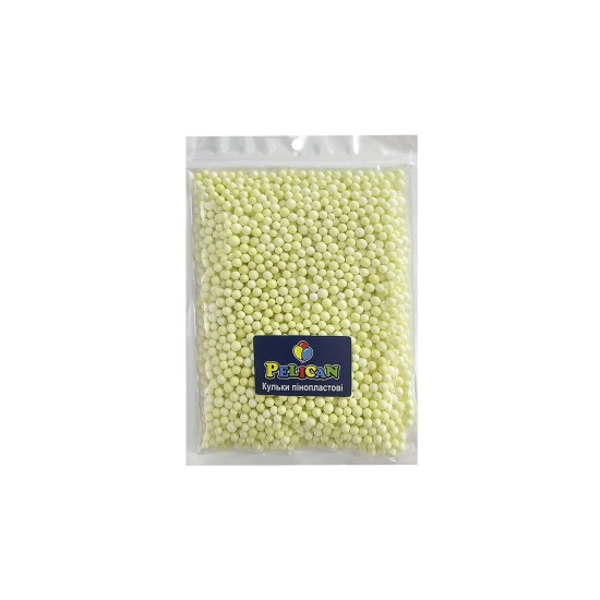 Пенопластовые шарики диаметр 4-6мм макарун лимон, 250мл Желтый Pelican (886109)