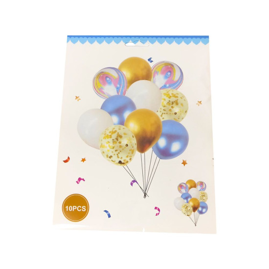 Набор из 10 шаров, микс цветов Разноцветный Без бренда (QQTZ-01-MIX)