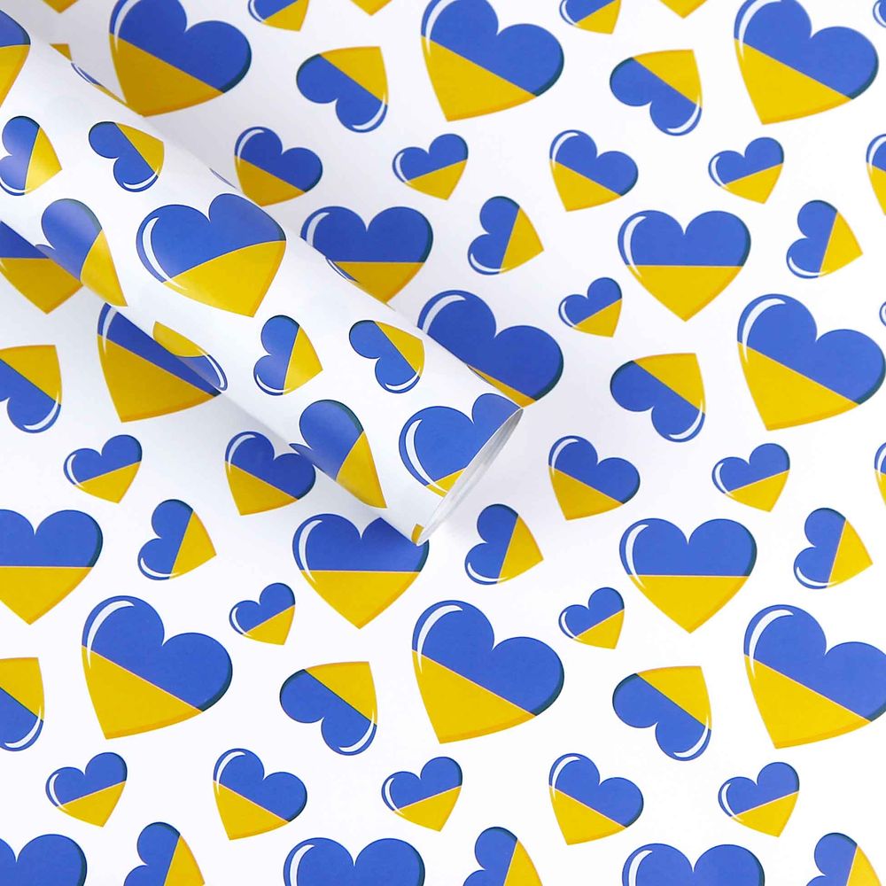 Папір для пакування подарунків 10 листів - 100 х 70см 50г Жовто-блакитний Unison (PCZ10070-10-516)