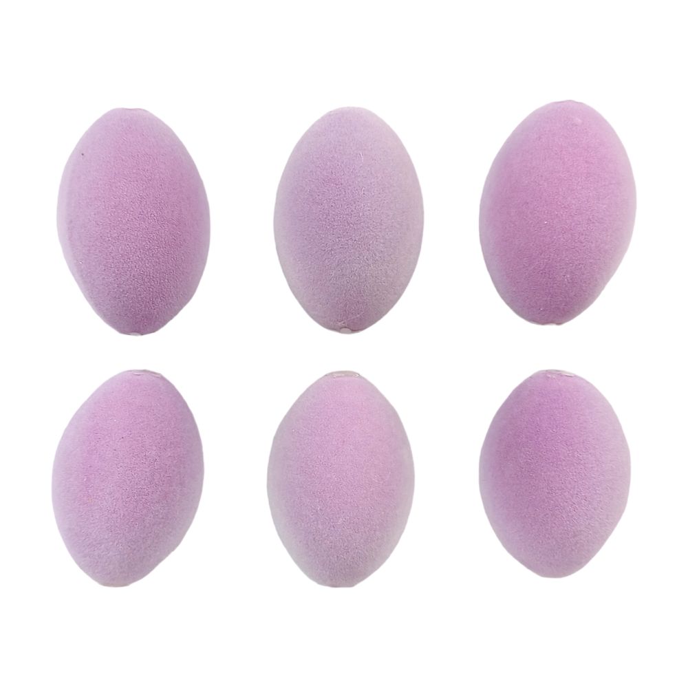 Набор яиц бархат 6,5см макарун сиреневый, 6шт Фиолетовый Unison (L00120)