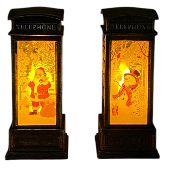 Светящийся сувенир декоративный LED Телефонная будка" 12,5 х 5,4см, 2 вида (ZF-076-B)