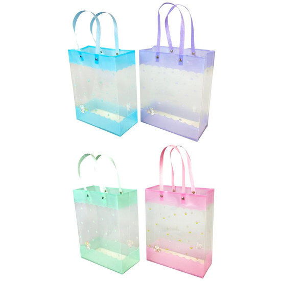 Пакеты прозрачные пластиковые, 4 цвета, 19,5 х 24,5 х 9,5см Разноцветный Unison (SZ5014-051993-D)