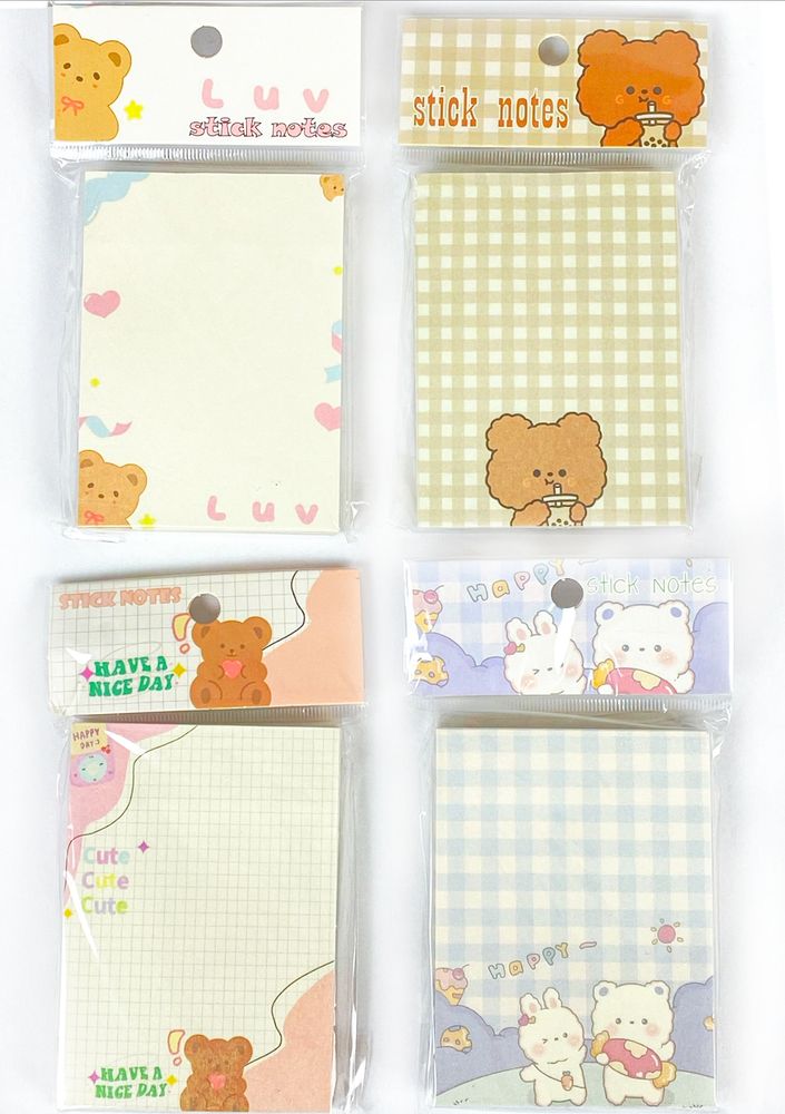 Бумага для заметок с липким слоем "Медведь" 67 х 93мм, 80 листов (YSD8816-4)