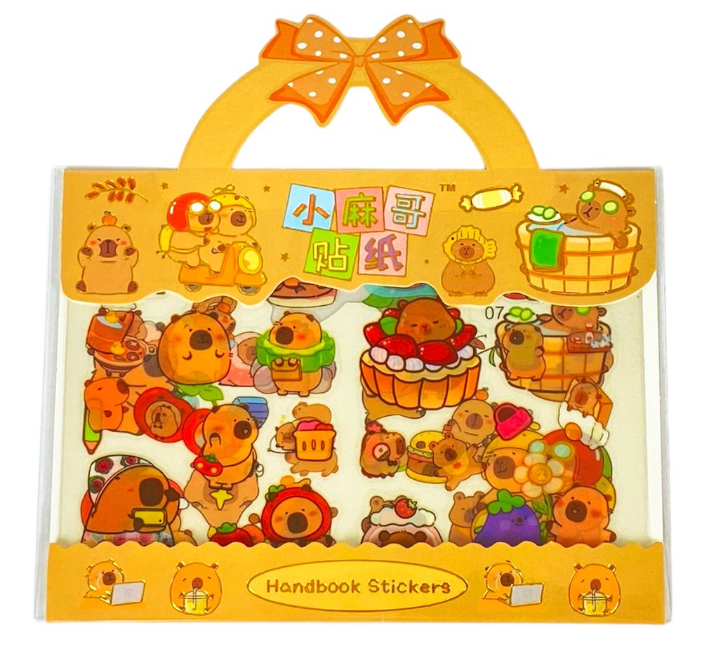 Наліпки в наборі 3 листа "Капібара"14 х 10,5см (SZ/137)