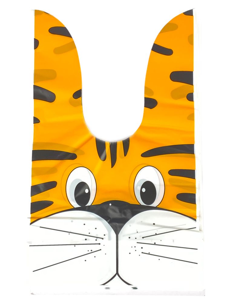 Пакет полиэтиленовый с ушками Тигренок 26 х 14 х 16см, 24шт Оранжевый Unison (bl2501-273-24)