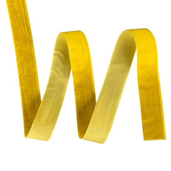 Бархатная лента  2,5 см х 50 ярдов Желтый Marill (D00825- С  13)
