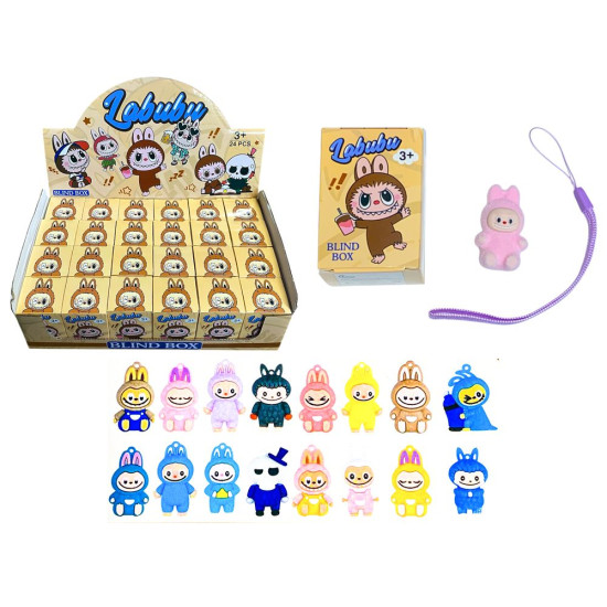 Брелок игрушка для ключей на рюкзак или сумку, Labubu-мини (микс) 4,5см (TCL-CN072)