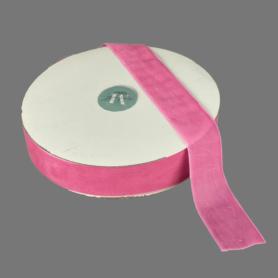 Бархатная лента  4 см (±5мм) х 30 ярдов Розовый Marill (D00840- C 08)