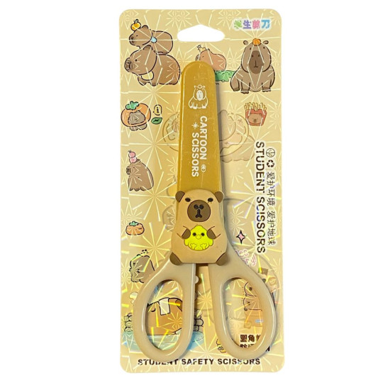 Ножницы 14см в пластиковом чехле "Капибара" в блистере (9105-CB)