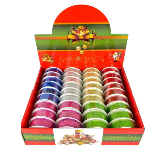 Лента декоративная "Блестки" 25мм х 3м (20-2509)