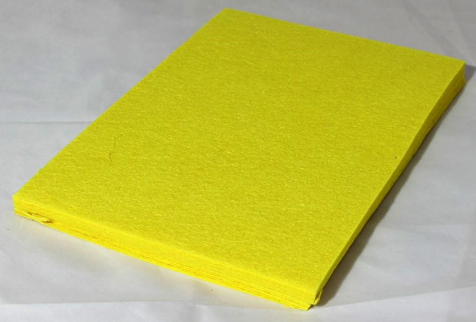 Фетр 1,0мм желтый  А4 -20 листов, 7722(2) (7722(2))