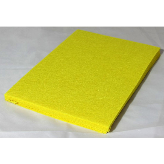 Фетр 1,0мм желтый  А4 -20 листов, 7722(2) (7722(2))