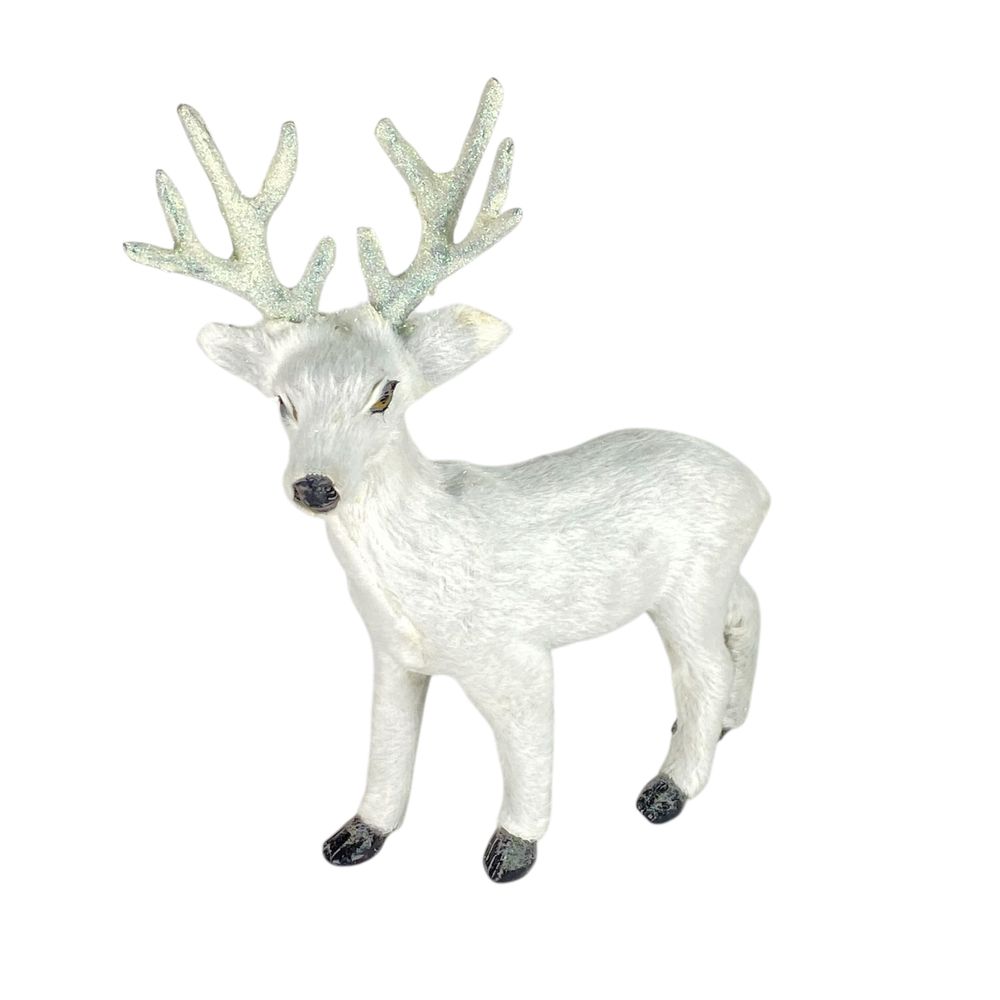 Новорічний cувенір Олень білий  20 х 18см (L00634)