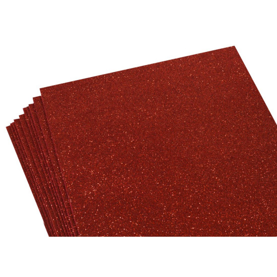 Фоамиран 1,8мм бордовый  с глиттером -10листов, 7939 (7939)