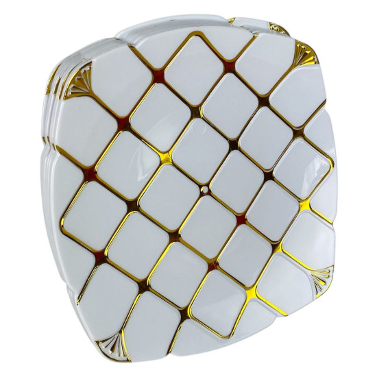 Тарелки золотые пластиковые многоразовые  25 х 25см, 10шт/уп (7500-203)