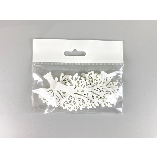 Деревянное Дерево жизни 5 х 6см, белое, 5шт (TK-014)