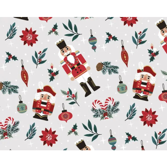 Бумага новогодняя для упаковки подарков 10 листов - 100 х 70 см 50г (PCZ10070-10-629)
