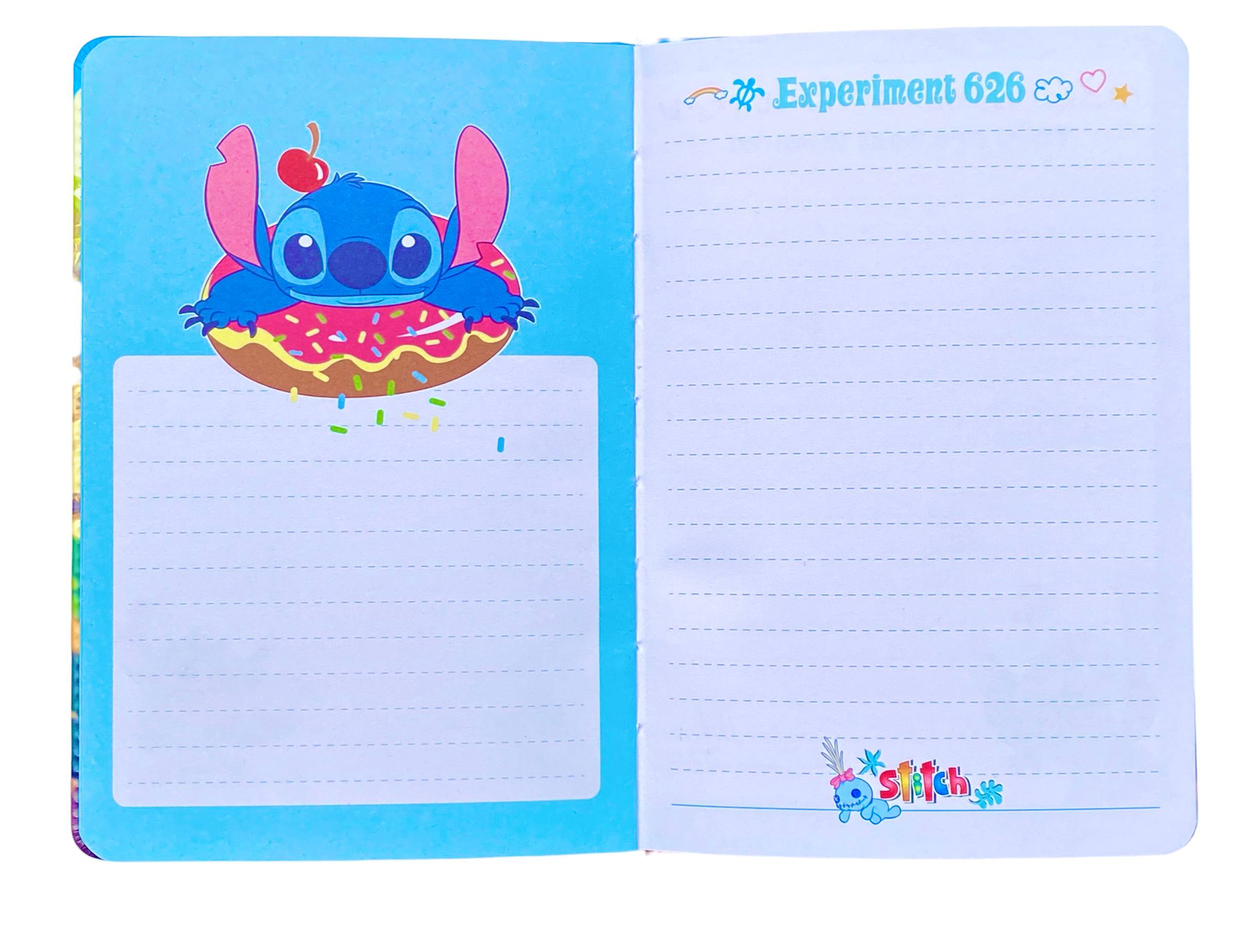 Блокнот-антистресс А5 96 листов, обложка 3D "Стич" 13 х 19см, цветные листы (SC-22-1)