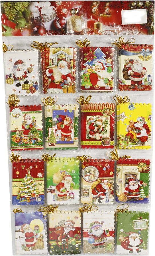 Листівки  новорічні A59. 6,5х9,5см, 160шт. на планшеті (A59)