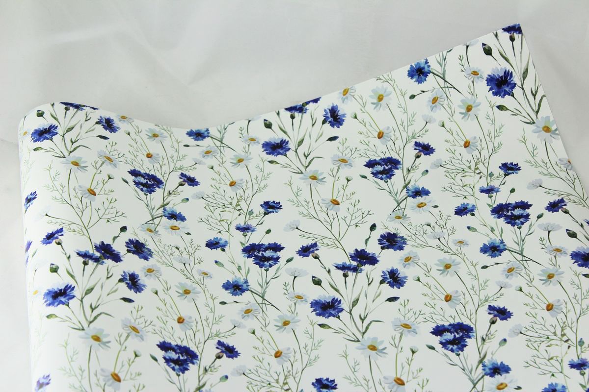 Бумага для упаковки подарков "ромашки и васельки" (PCZ10070-10-137)