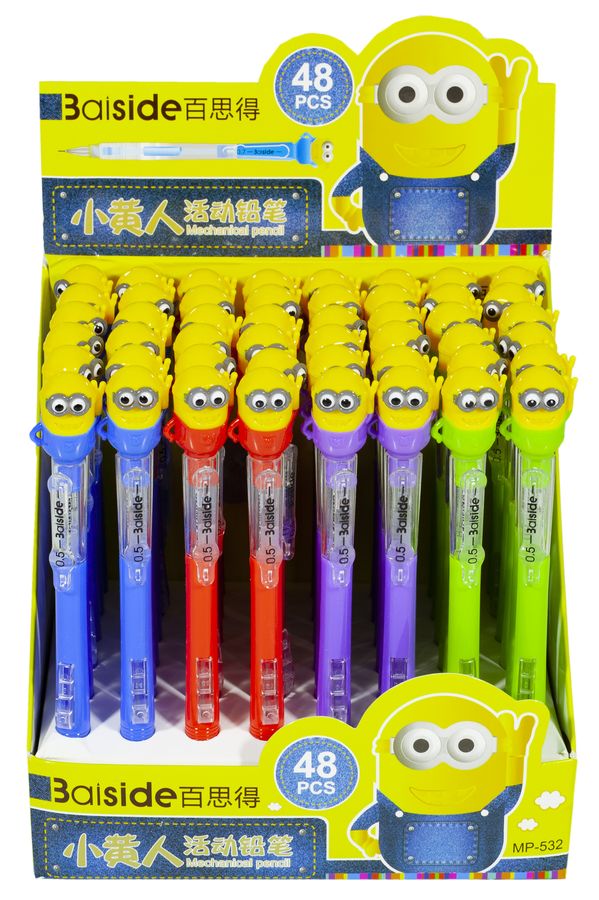 Карандаш механический с резинкой 0,5мм  "Желтый человечек" Разноцветный Unison (532-05)