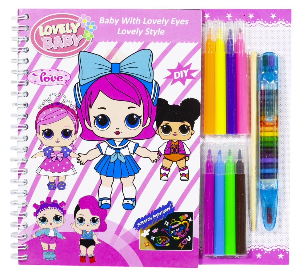 Набор для рисования - альбом 10 листов + 2 черных листа, 8 флом. Josef Otten (E-3000-K)