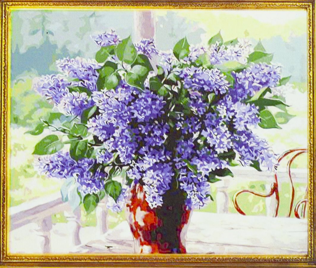 Картина по номерам 40х50, Букет сирени (1007)