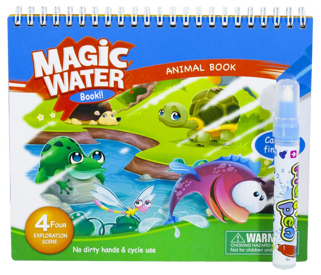 Альбом 23*20см д/раскрашивания-рисуем водой "Животные"+маркер Unison (2001 A-1)